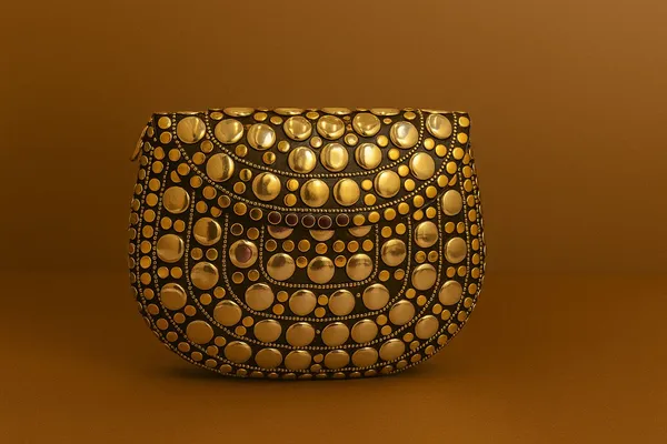 Handcrafted_Mosaic_Stone_&_Metal_Studded_Clutch_-_Geometric_Evening_Sling_Bag