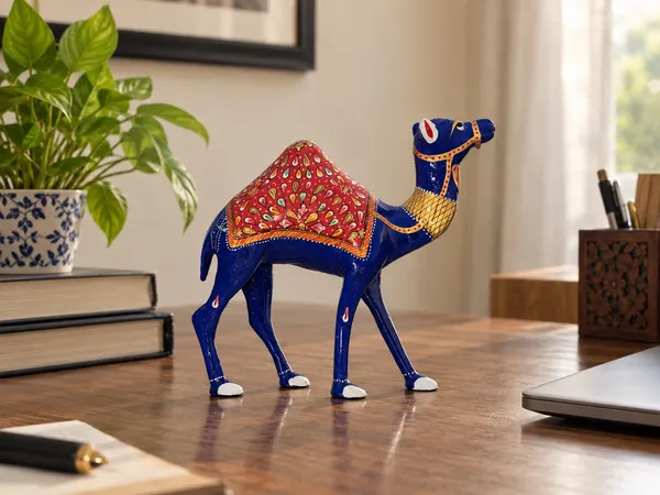 Handcrafted-Style_Metal_Camel_Showpiece_with_Colorful_Meenakari_Design_–_Indian_Home_&_Table_Decor
