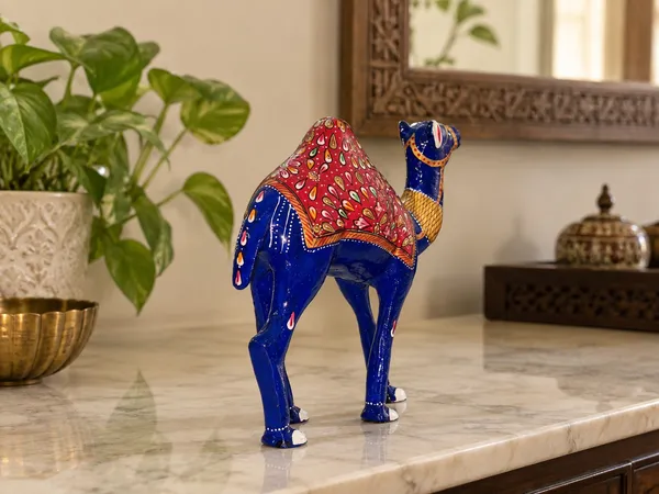 Handcrafted-Style_Metal_Camel_Showpiece_with_Colorful_Meenakari_Design_–_Indian_Home_&_Table_Decor