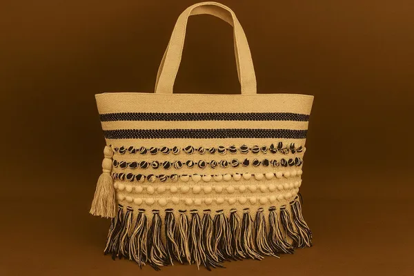 Handcrafted_Multi-Textured_Boho_Tote_-_Woven_Shoulder_Bag_with_Fringes_&_Popcorn_Details-Black