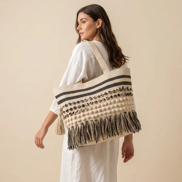 Handcrafted_Multi-Textured_Boho_Tote_-_Woven_Shoulder_Bag_with_Fringes_&_Popcorn_Details-Black