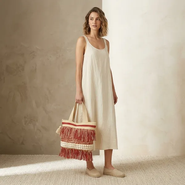 Handcrafted_Multi-Textured_Boho_Tote_-_Woven_Shoulder_Bag_with_Fringes_&_Popcorn_Details-Red
