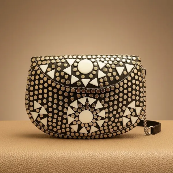 Handcrafted_Mosaic_Stone_&_Metal_Studded_Clutch_-_Geometric_Evening_Sling_Bag