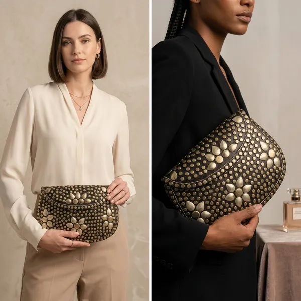 Handcrafted_Mosaic_Stone_&_Metal_Studded_Clutch_-_Geometric_Evening_Sling_Bag