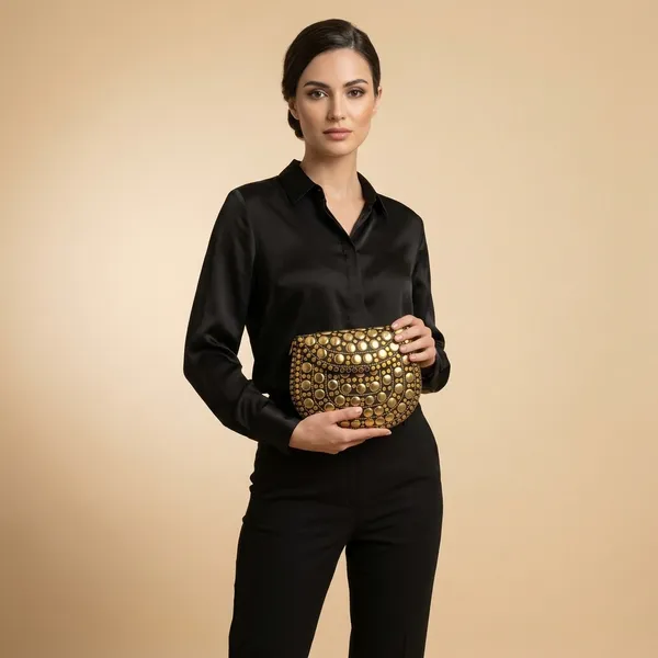 Handcrafted_Mosaic_Stone_&_Metal_Studded_Clutch_-_Geometric_Evening_Sling_Bag
