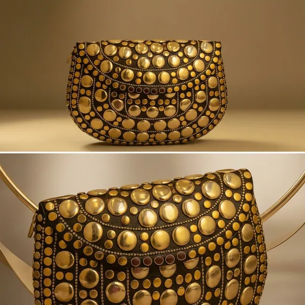 Handcrafted_Mosaic_Stone_&_Metal_Studded_Clutch_-_Geometric_Evening_Sling_Bag