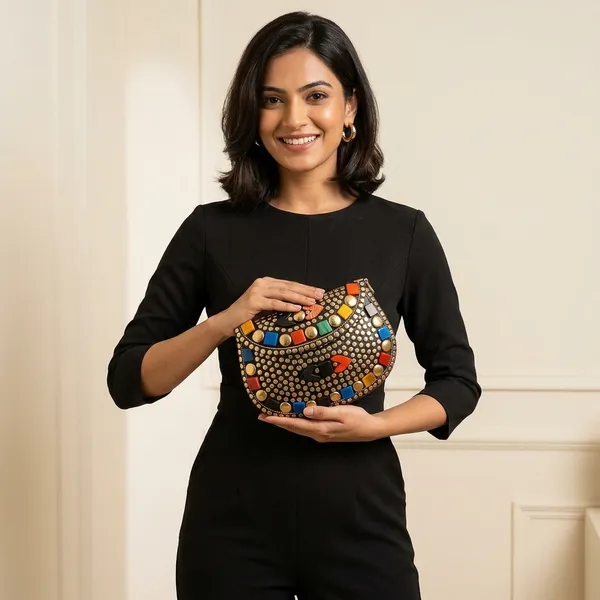 Handcrafted_Mosaic_Stone_&_Metal_Studded_Clutch_-_Geometric_Evening_Sling_Bag