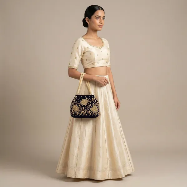 Handcrafted_Velvet_Mini_Tote_with_Pearl_Handle_-_'Royal_Garden'_Floral_Zari_Handbag-Black