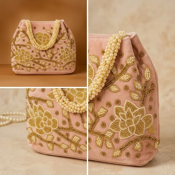 Handcrafted_Velvet_Mini_Tote_with_Pearl_Handle_-_'Royal_Garden'_Floral_Zari_Handbag-Pink