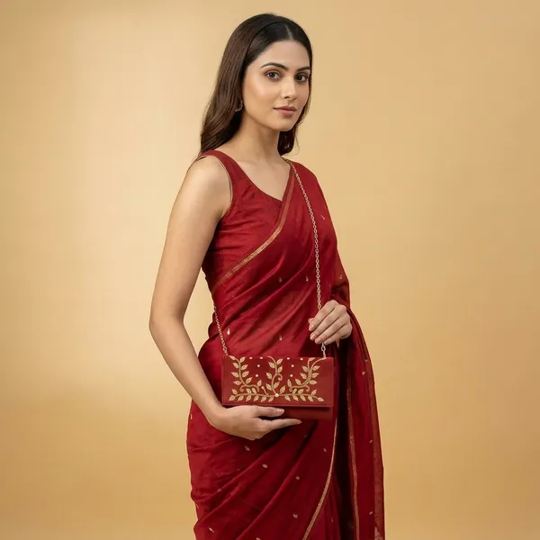 Handcrafted_Velvet_Envelope_Clutch_with_Zari_Embroidery_-_Golden_Vine_Party_Bag-Red