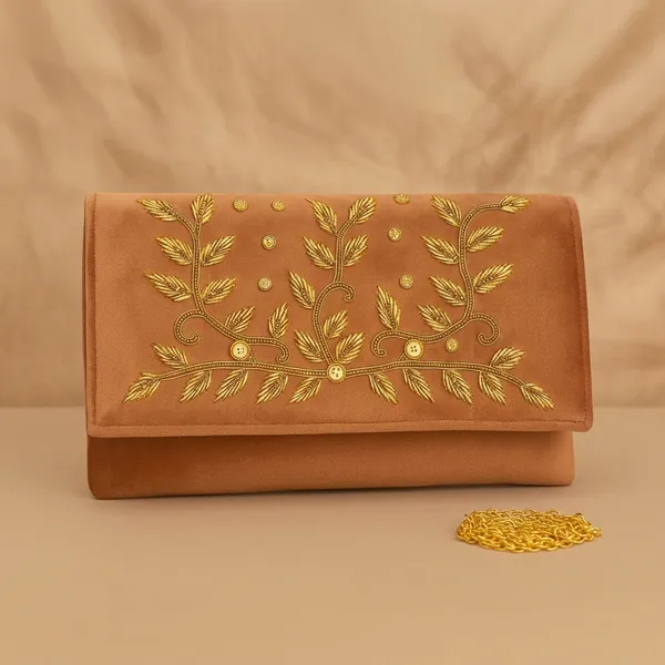 Handcrafted_Velvet_Envelope_Clutch_with_Zari_Embroidery_-_Golden_Vine_Party_Bag-Peach