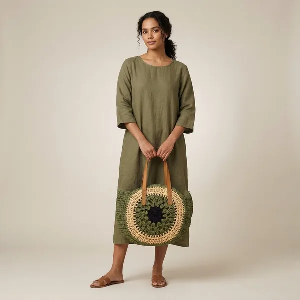 Handcrafted_Crochet_Mandala_Tote_Bag_-_Boho_Round_Shoulder_Bag_with_Leather_Handles-Green