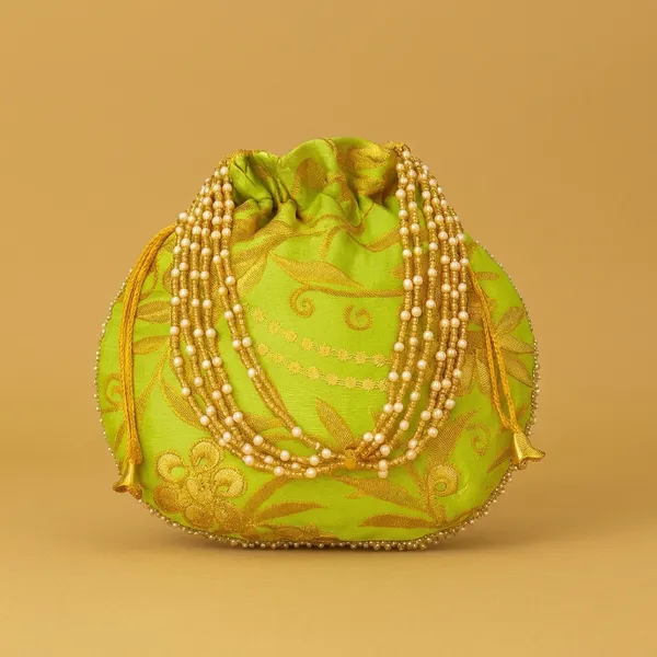 Handcrafted_Zari_Work_Potli_Bag_with_Statement_Pearl_Handle_-_Royal_Festive_Batwa-Green