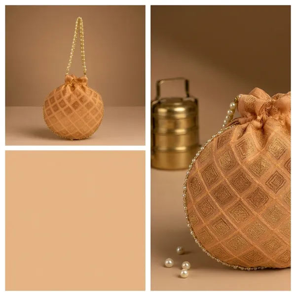 Handcrafted_Geometric_Sequin_Potli_Bag_with_Pearl_Handle_-_Diamond_Pattern_Ethnic_Batwa-Peach