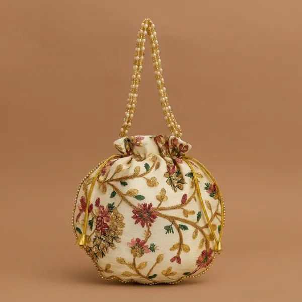 Handcrafted_Embroidered_Potli_Bag_with_Pearl_Handle_-_Traditional_Rajasthani_Wedding_Batwa-Off_White