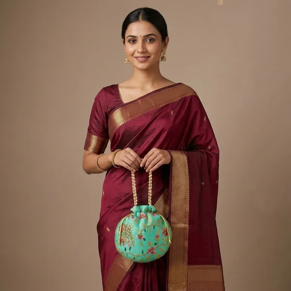 Handcrafted_Embroidered_Potli_Bag_with_Pearl_Handle_-_Traditional_Rajasthani_Wedding_Batwa-Green