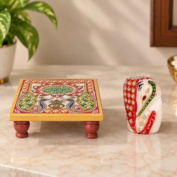 Meenakari_Marble_Ganesh_Idol_with_Chowki_–_Handcrafted-Style_Ganesha_Statue_for_Pooja_&_Festive_Decor