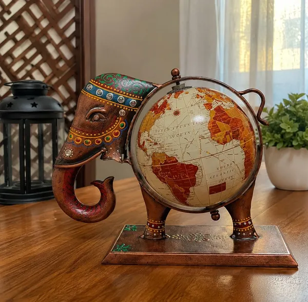 Metal_Elephant_Globe_Showpiece_for_Office_&_Home_Decor_�_Vintage_Rotating_World_Globe_Tabletop_Statue,_10_Inch