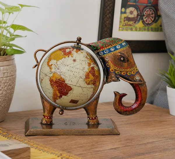 Metal_Elephant_Globe_Showpiece_for_Office_&_Home_Decor_�_Vintage_Rotating_World_Globe_Tabletop_Statue,_10_Inch