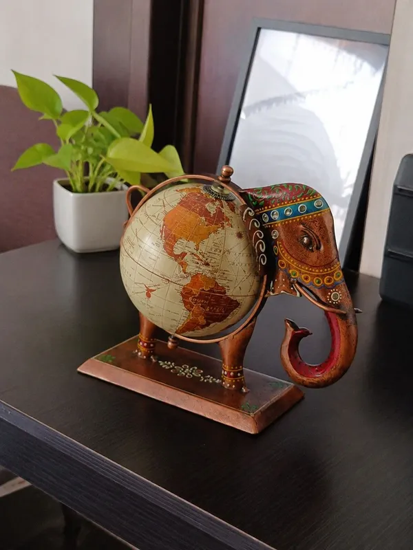 Metal_Elephant_Globe_Showpiece_for_Office_&_Home_Decor_�_Vintage_Rotating_World_Globe_Tabletop_Statue,_10_Inch