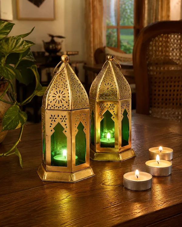 Moroccan_Metal_Lantern_Set_of_2_–_Colorful_Glass_Tea_Light_Holders_for_Home_Decor,_Festivals_&_Ambient_Lighting