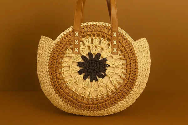 Handcrafted_Crochet_Mandala_Tote_Bag_-_Boho_Round_Shoulder_Bag_with_Leather_Handles-Beige_And_Brown
