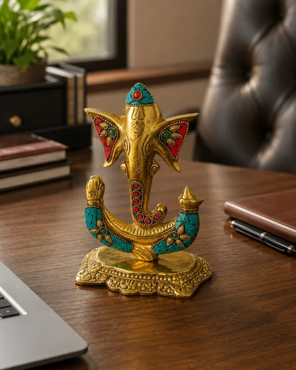 Lord_Ganesha_Statue_with_Turquoise_Coral_Stone_Work_–_Golden_Metal_Ganpati_Idol_for_Home_Decor