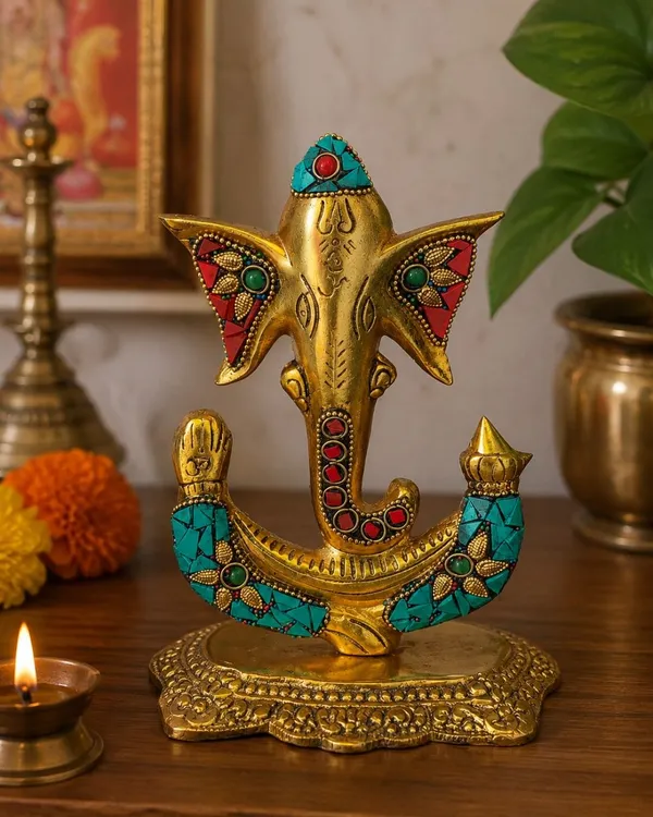 Lord_Ganesha_Statue_with_Turquoise_Coral_Stone_Work_–_Golden_Metal_Ganpati_Idol_for_Home_Decor