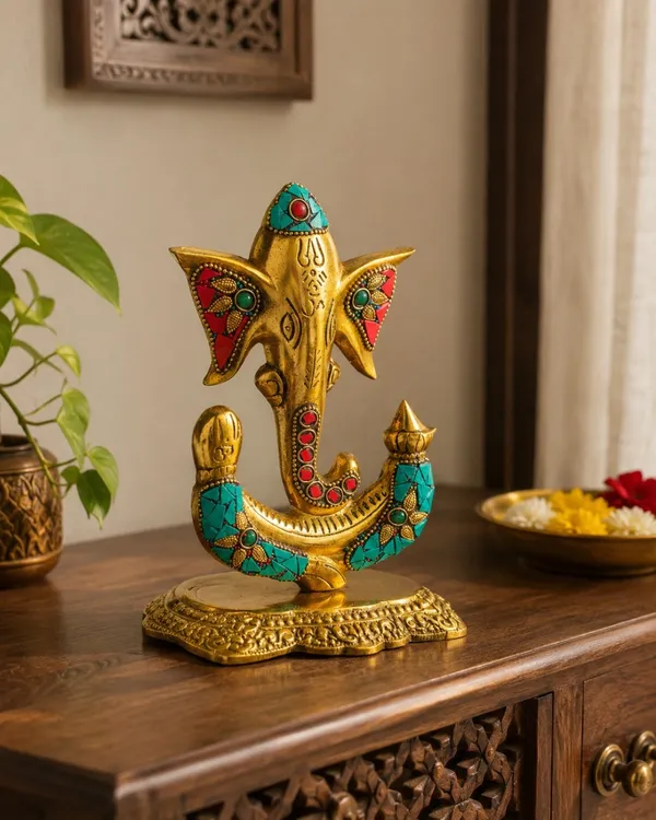 Lord_Ganesha_Statue_with_Turquoise_Coral_Stone_Work_–_Golden_Metal_Ganpati_Idol_for_Home_Decor