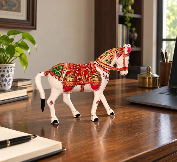 Handcrafted_Metal_Rajasthani_Horse_Figurine_Meenakari_Enamel_Art_Regal_Ethnic_Decor_Heritage_Gifting