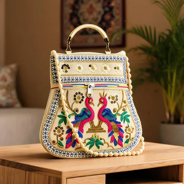 Handcrafted_Embroidered_Peacock_Handbag_Ethnic_Sling_With_Metal_Handle_Front_Zipper