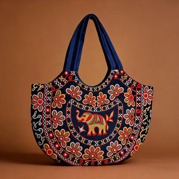 Handcrafted_Embroidered_Cotton_Sling_Bag_Elephant_Motif_Boho_Ethnic_Tote_For_Women_Rajasthani_Folk_Art_Design