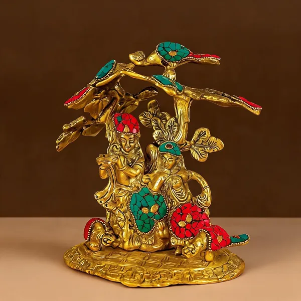 Handcrafted_Metal_Krishna_Radha_Tree_Sculpture_With_Turquoise_Stone_Inlay_Traditional_Indian_Religious_Art_Figurine