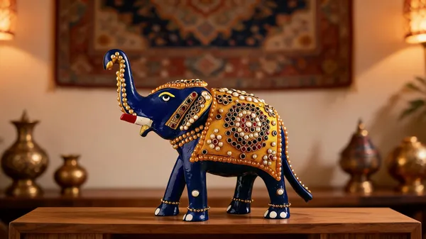 Handcrafted_Metal_Elephant_Figurine_With_Gemstone_Inlay_Traditional_Indian_Art_Statue_Royal_Blue_Decorative_Elephant_Sculpture