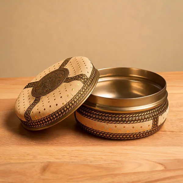 Decorative_Steel_Storage_Box_Embossed_Art_Design_Indian_Handicraft_Round_Metal_Container