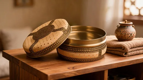 Decorative_Steel_Storage_Box_Embossed_Art_Design_Indian_Handicraft_Round_Metal_Container