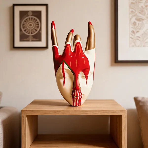 Hand_Painted_Resin_Face_Sculpture_Modern_Art_Decor_With_Dripping_Paint_Effect_Spooky_Unique_Figurines