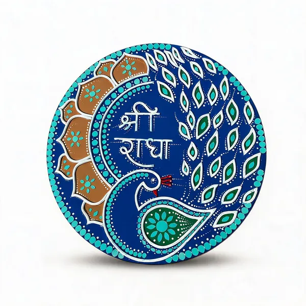 Handcrafted_Shri_Radha_Peacock_Lippan_Art_Wall_Hanging_16_Inch_Mdf_Base_Premium_Royal_Blue_Devotional_Mud_Mirror_Work