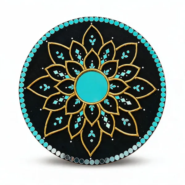 Handcrafted_Black_Gold_Lotus_Mandala_Lippan_Art_Wall_Mirror_12_Inch_Mdf_Base_Premium_Turquoise_Mud_Mirror_Work