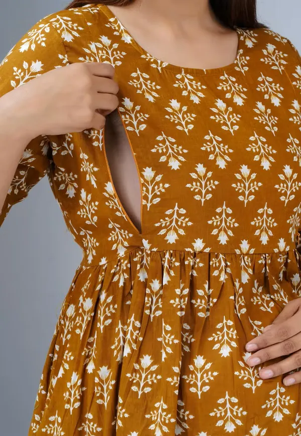 Mustard_Floral_Print_A-Line_Dress_for_Women