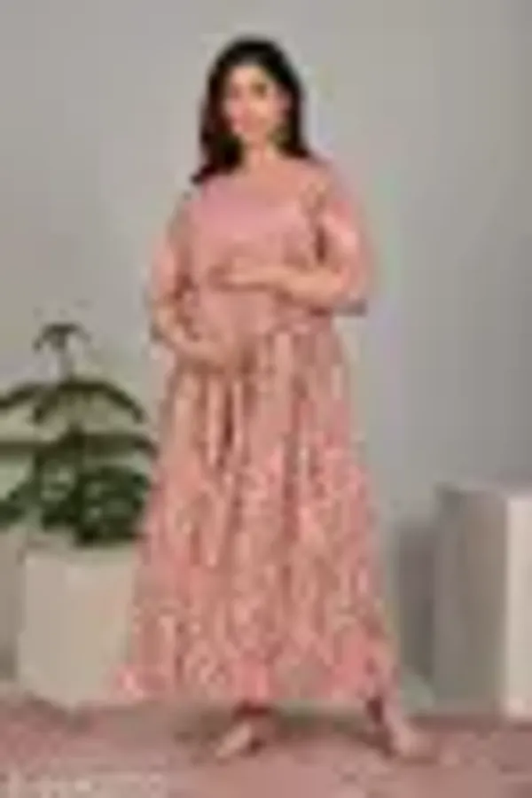 Beige_Cotton_Maternity_Printed_Kurti_For_Women