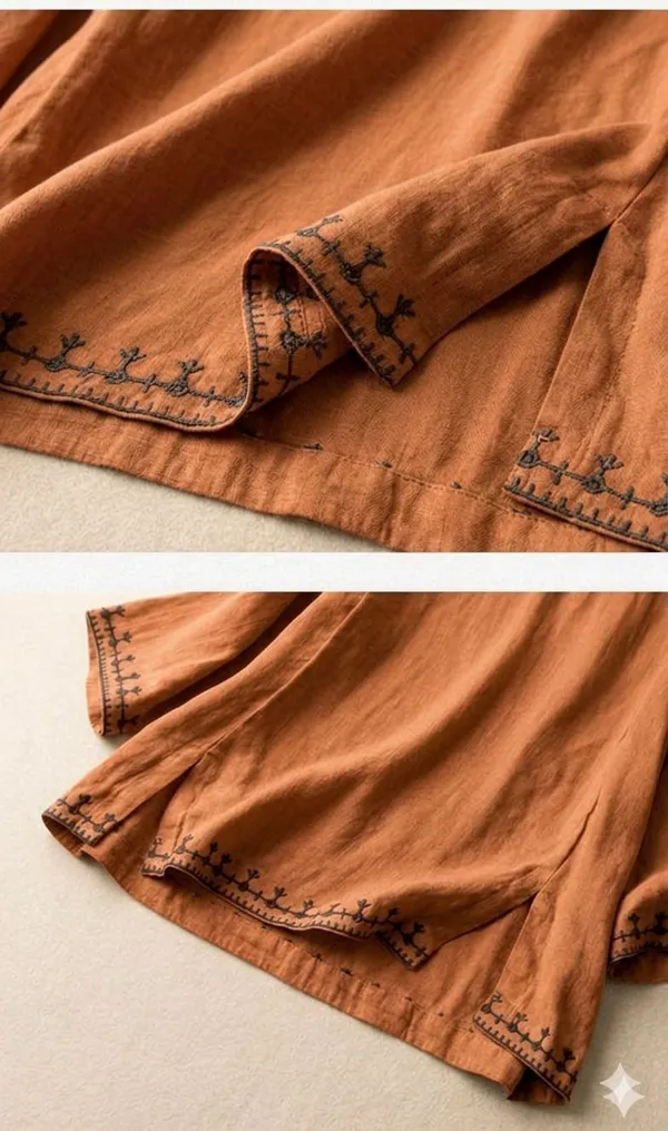 Rust_Brown_Embroidered_Flared_Sleeve_Top_for_Women