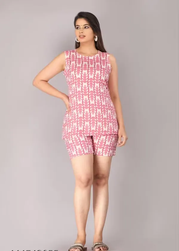 Pink_Printed_Sleeveless_Romper_For_Women