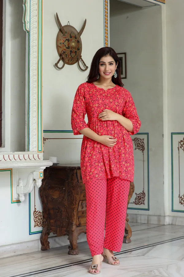 Red_Floral_Print_Maternity_Dress_for_Women