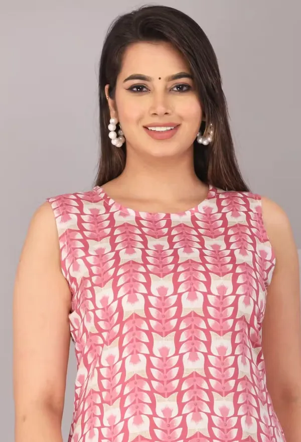 Pink_Printed_Sleeveless_Romper_For_Women