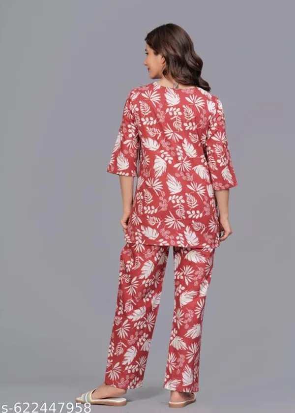 Red_And_White_Cotton_Printed_Regular_Night_Suit_For_Women