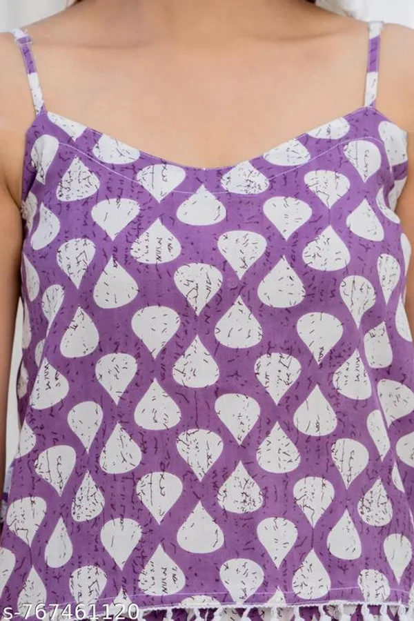 Purple_And_White_Cotton_Printed_Regular_Fit_Night_Suit_For_Women