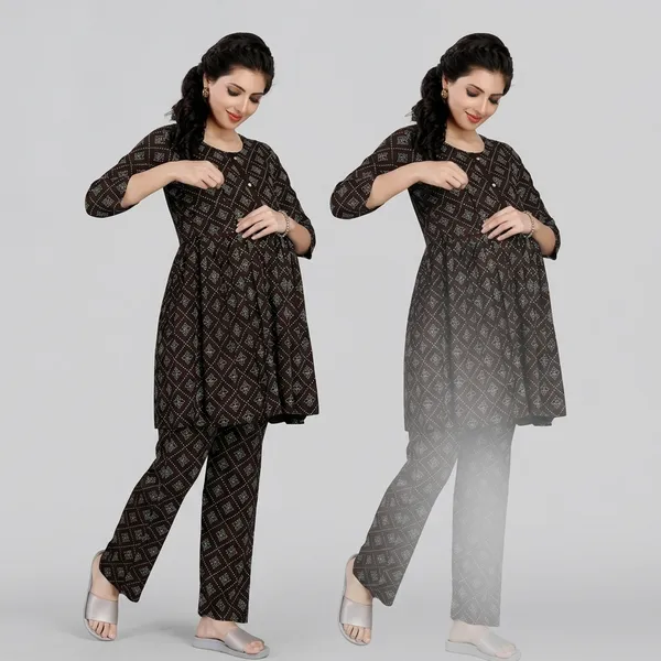 Brown_Cola_Rayon_Regular_Fit_Feeding_Night_Suit_For_Women