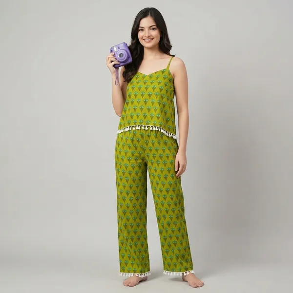 Green_Rayon_Ethnic_Motif_Printed_Regular_Fit_Night_Suit_For_Women