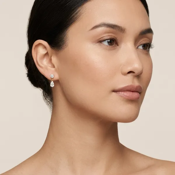 Gold_Plated_Cubic_Zirconia_Teardrop_Drop_Earrings_For_Women